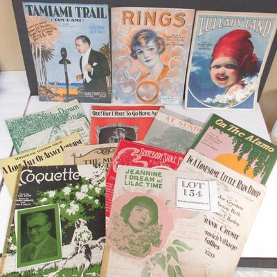 Lot of Antique and Vintage Sheet Music 1918 - 1928