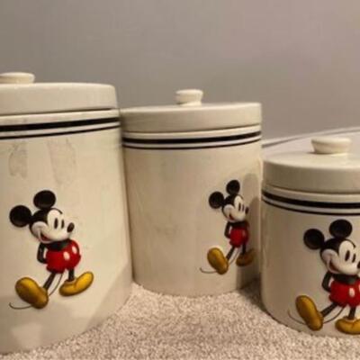Vintage Mickey Mouse Disney canister set