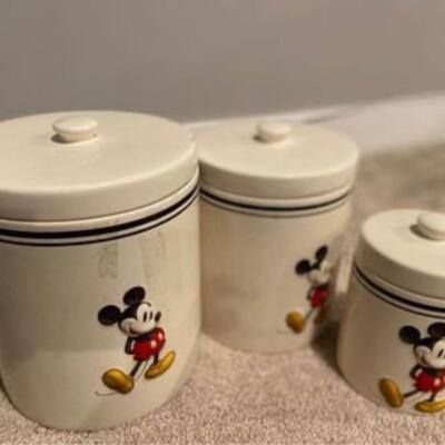 Vintage Mickey Mouse Disney canister set