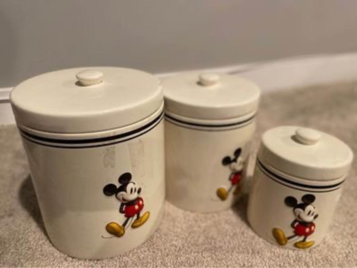 Disney Kitchen Canister Set - Mickey and Minnie Mouse - Retro