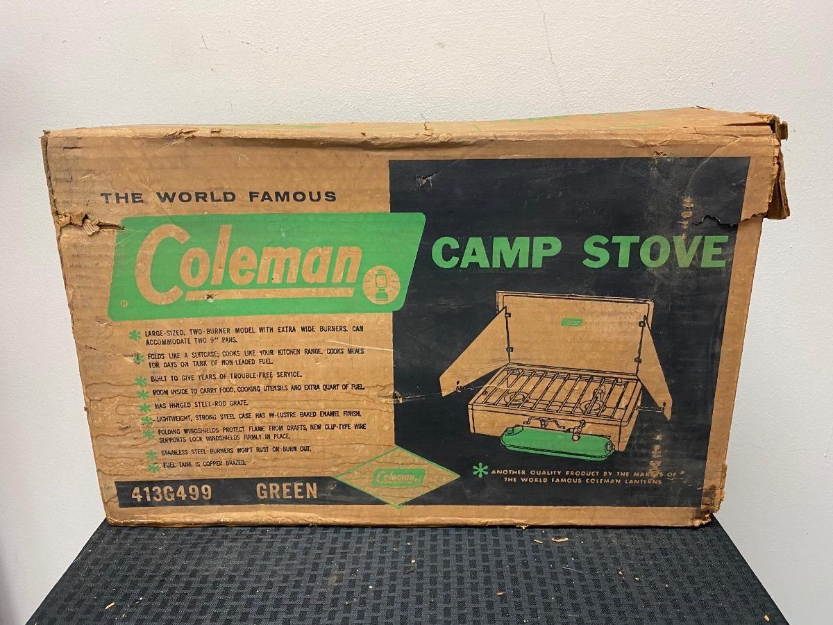 Vintage Coleman 413G Green Camp Stove