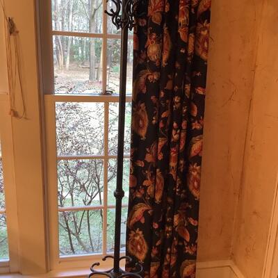 Window treatments -Paisley with black background