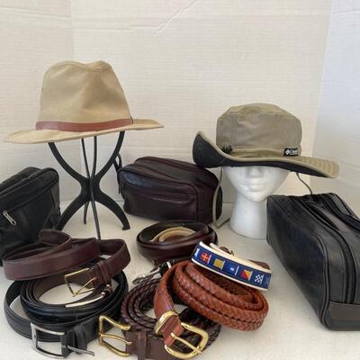 930 LOT of Mens Hats, Travel Bag & Coach Belt