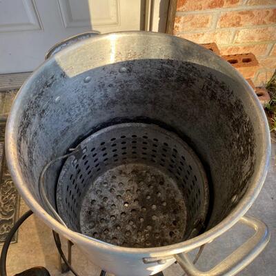 Boiling pot with propane gas burner