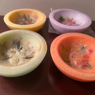 Lot of 4 Habersham wax pottery vessels