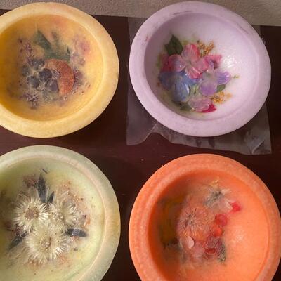Lot of 4 Habersham wax pottery vessels