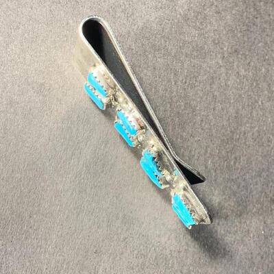 Curt Cheama Zuni Sterling Turquoise money clip