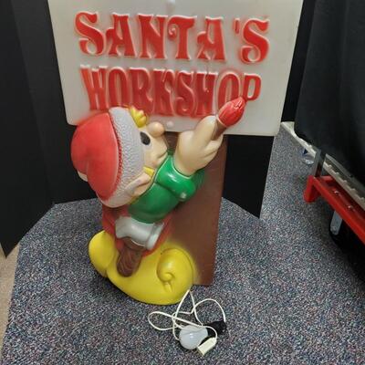 Santa's Workshop Blow Mold