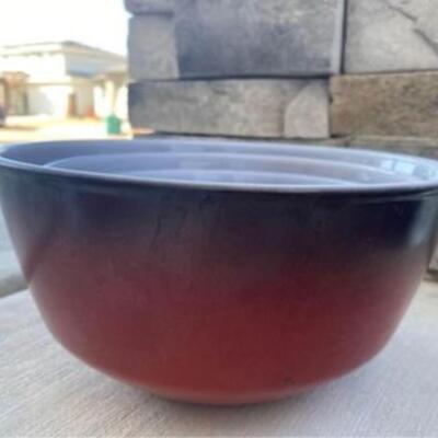 Vintage Fire King (Anchor Hocking) Dark red ombrÃ© nesting bowl set of 4