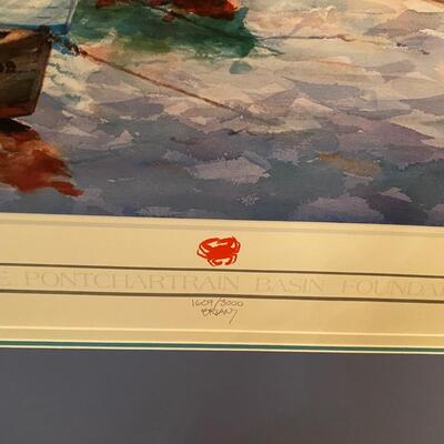 Lake Pontchartrain Basin Foundation signed and numbered framed print