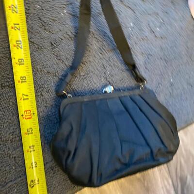 Vintage Paris satin black handbag