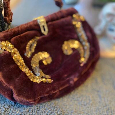 Vintage velvet small handbag