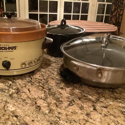 Vintage Crockpot, Crockpot insert, Cuisinart griddle