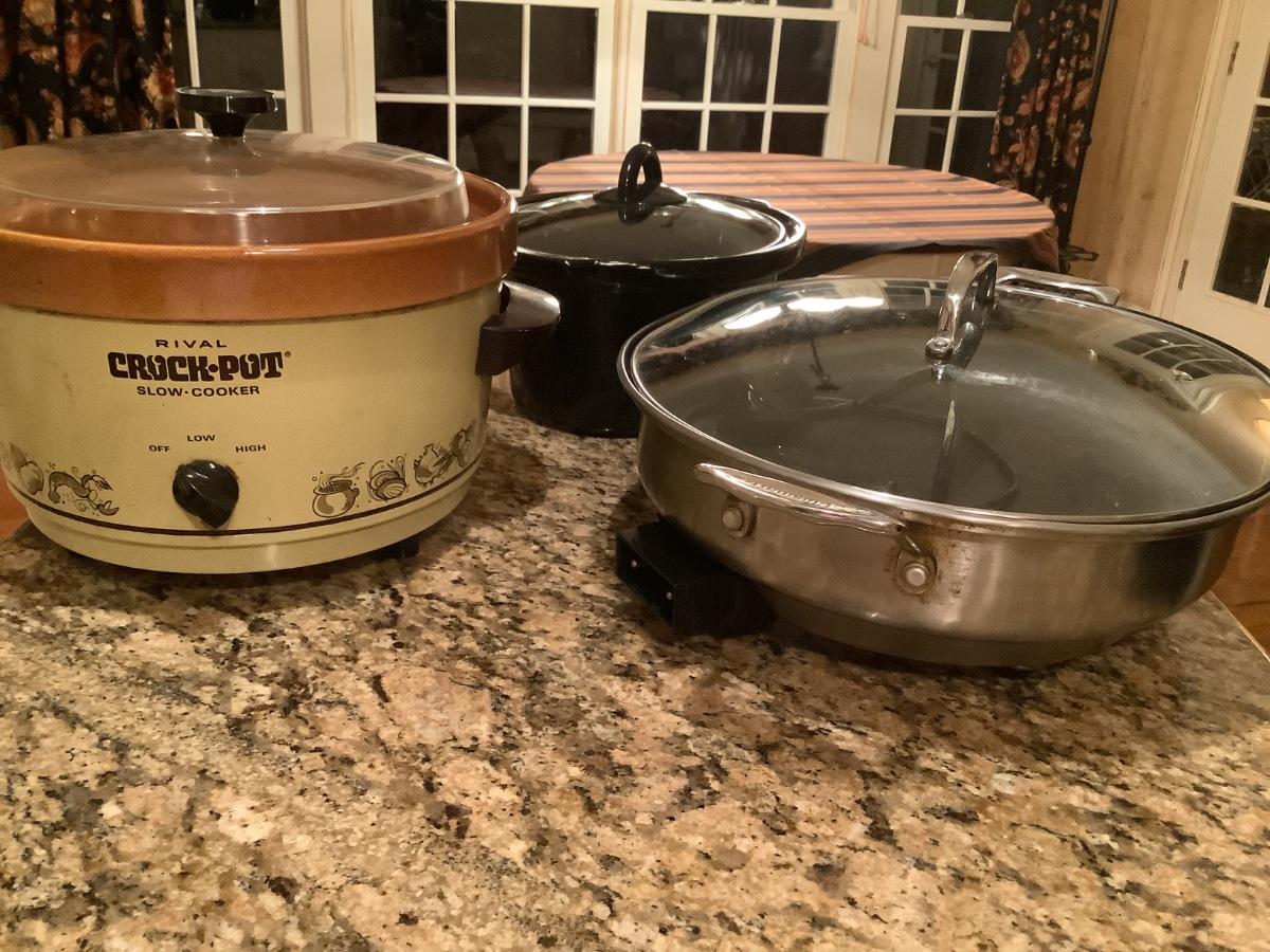 Vintage Crockpot, Crockpot insert, Cuisinart griddle