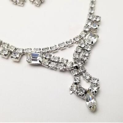 Lot #119  Vintage Rhinestone Set - Necklace, Earrings, Bracelet