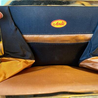 Vintage Ande black clutch with Bakelite