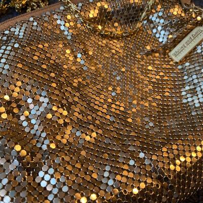 Vintage gold Whiting and Davis handbag
