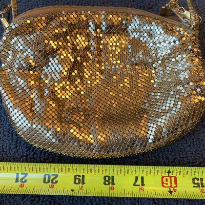 Vintage gold Whiting and Davis handbag