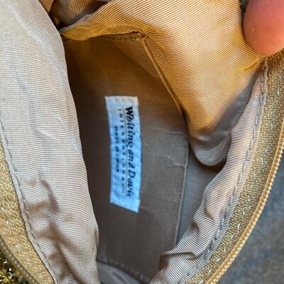 Vintage gold Whiting and Davis handbag