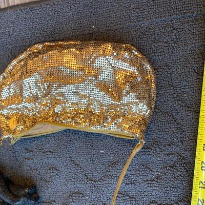 Vintage gold whiting and Davis handbag