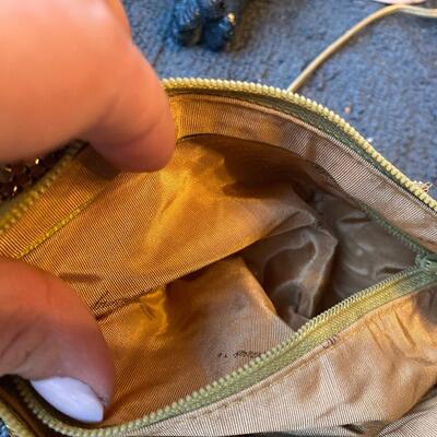 Vintage gold whiting and Davis handbag