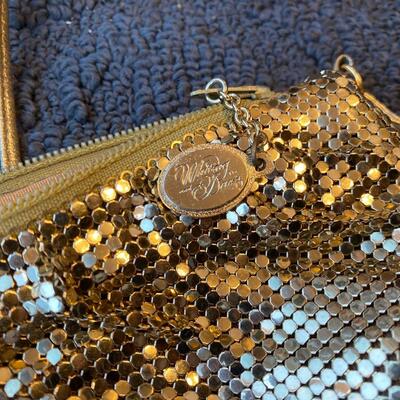 Vintage gold whiting and Davis handbag