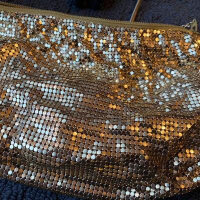 Vintage gold whiting and Davis handbag