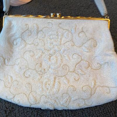 Vintage white intricate beaded In france