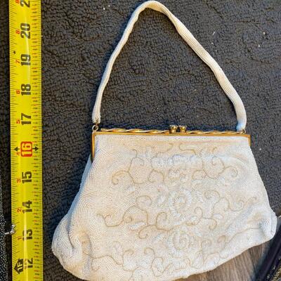 Vintage white intricate beaded In france