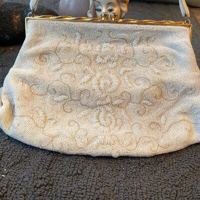 Vintage white intricate beaded In france