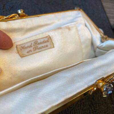 Vintage white intricate beaded In france