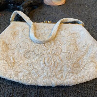 Vintage white intricate beaded In france