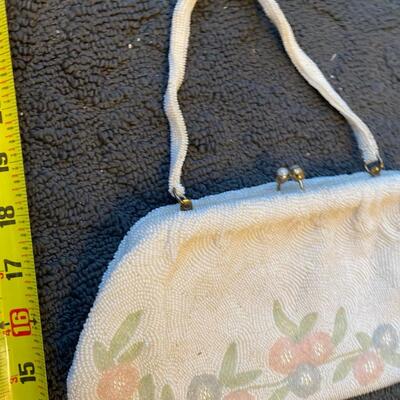 Vintage beaded handbag with rose details