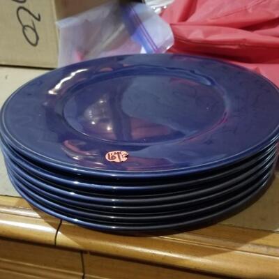 6 Blue Williams Sonoma Plates