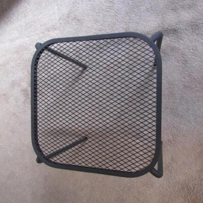 Set of Two Metal Mesh Top Side Tables
