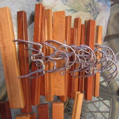 Wooden Clamp Style Hangers- Approx 22 Pieces