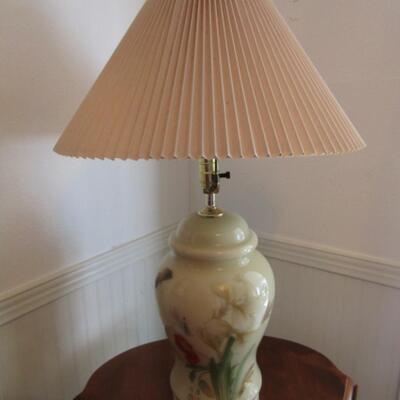 Painted Glass Lamp- Floral (#1 of 2)