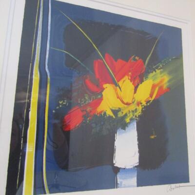 Colorful Lithograph- Framed Under Glass- Numbered and Signed by Artist- Emile Bellet