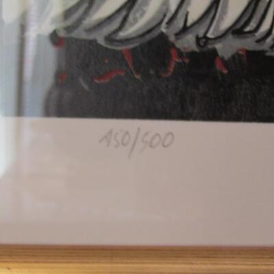 Lithograph-Numbered and Signed by Artist- Framed Under Glass