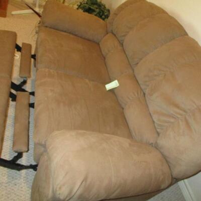 Sued Recliner Loveseat