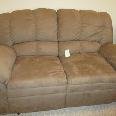 Sued Recliner Loveseat