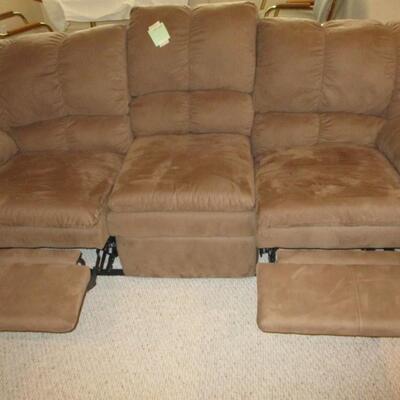 Sued Recliner Loveseat