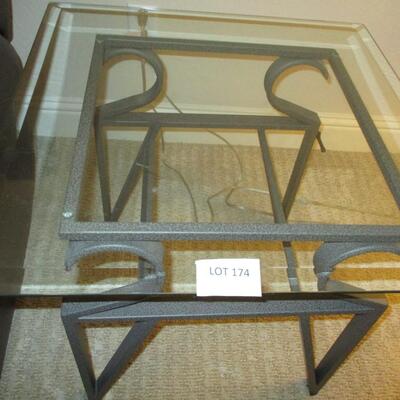 Glasstop End Table
