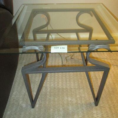 Glasstop End Table