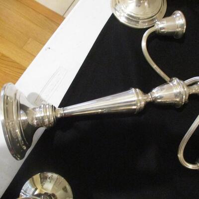 Silverplate candleholders