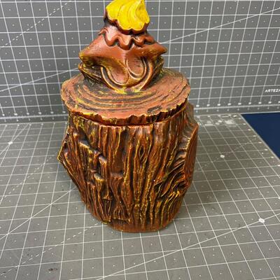 McCoy Monkey on a Tree Stump,  Cookie Jar 