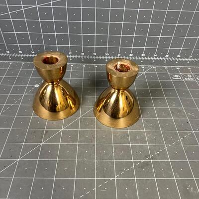 Brass Candle Stick Pair, 