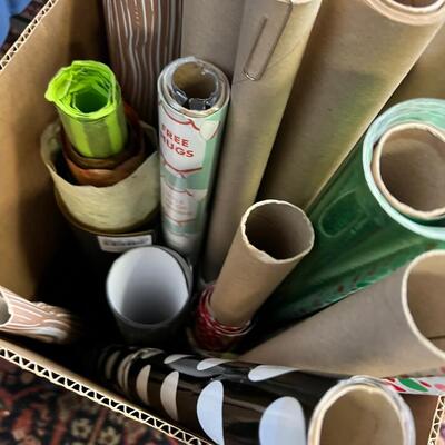 Box full of Wrapping and crafting Paper