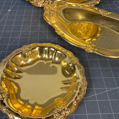 Gold Plated Serving ware (3 pieces) 
