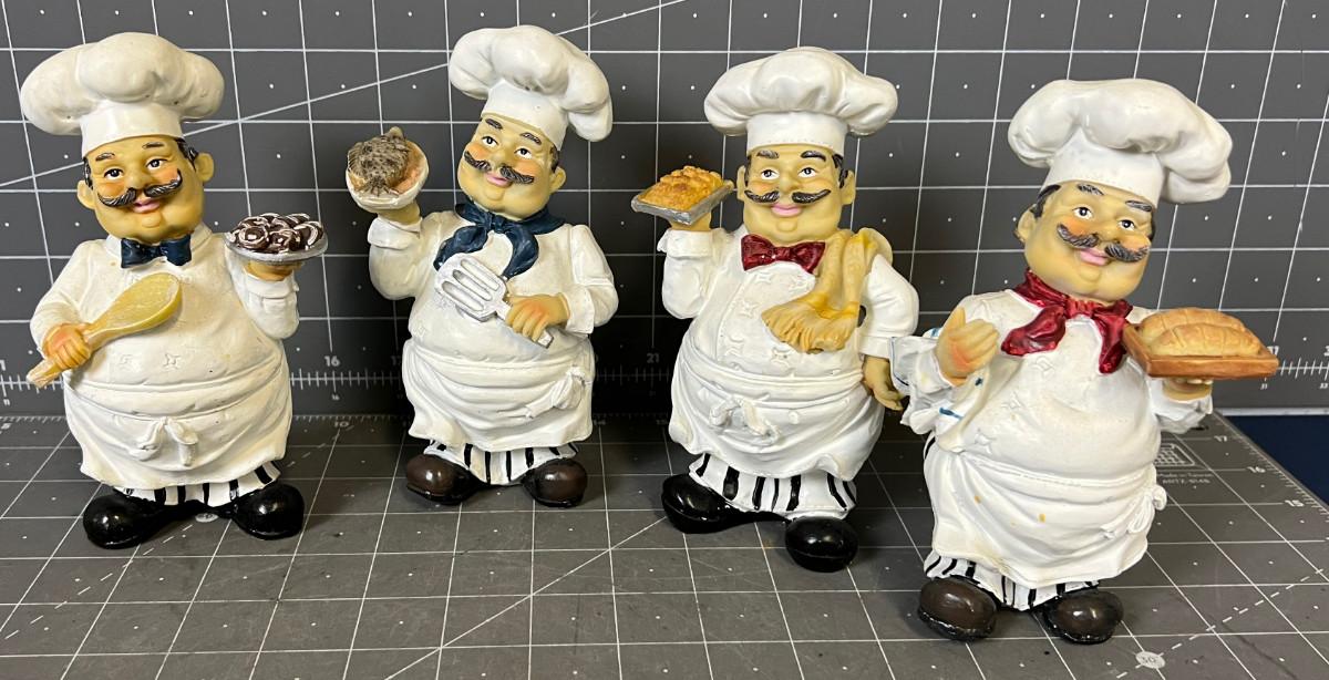 Set of 4 Chef Figurines